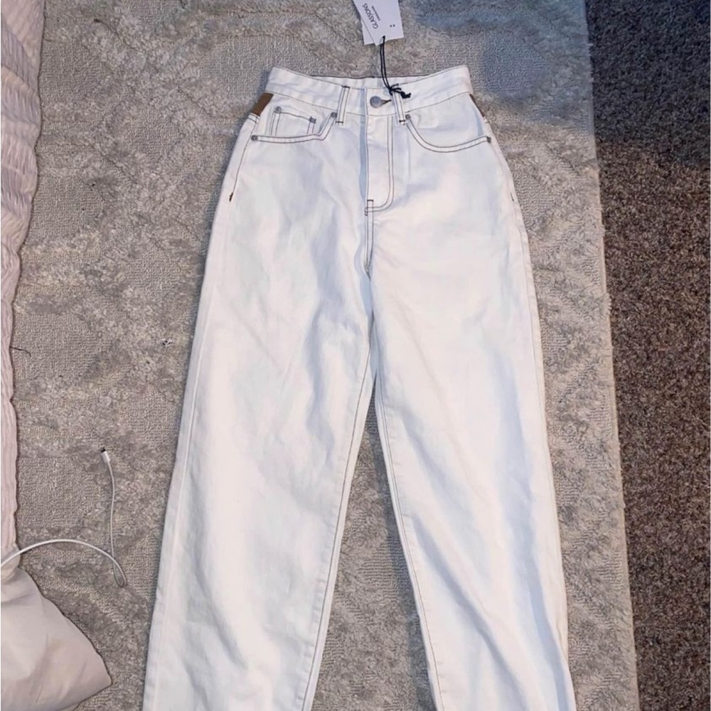 Delaney Childs x Glassons Saddle Up Denim White Jeans